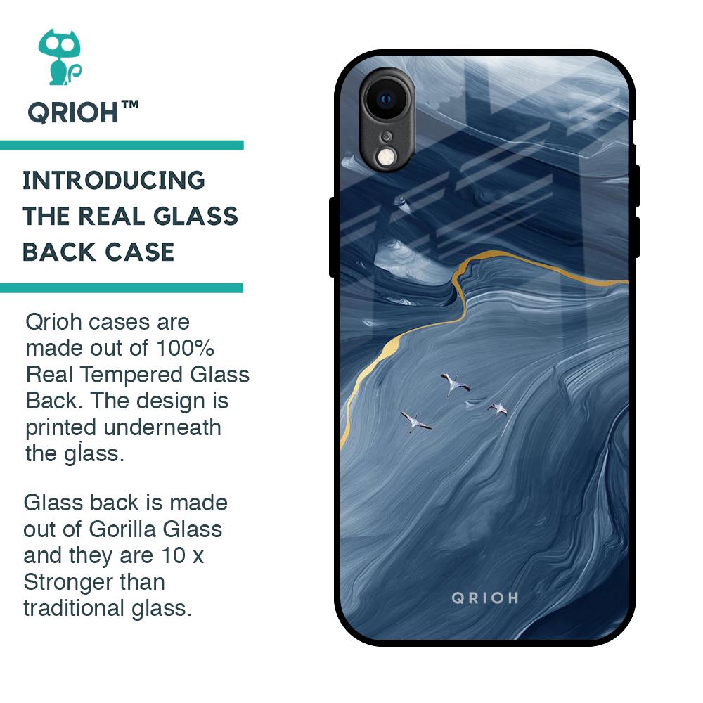 Deep Ocean Marble Glass Case for iPhone XR