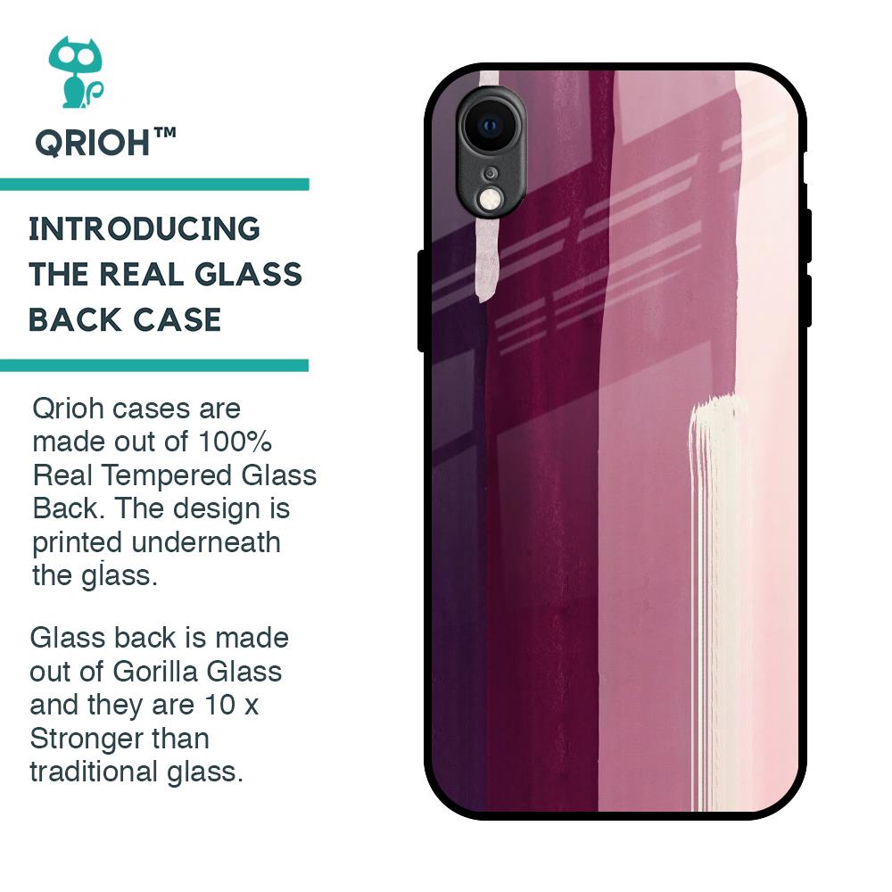 Brush Stroke Art Glass Case for iPhone XR