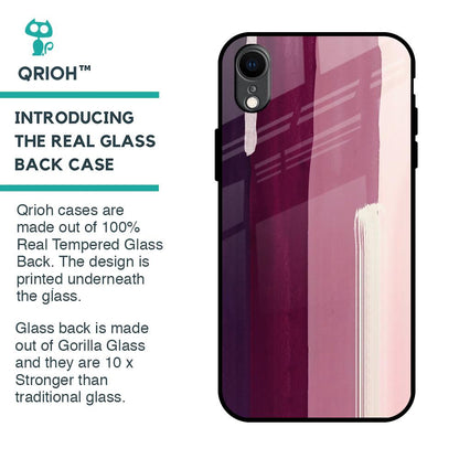 Brush Stroke Art Glass Case for iPhone XR