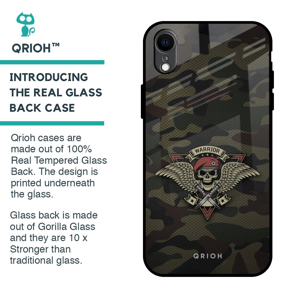 Army Warrior Glass Case for iPhone XR