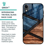 Wooden Tiles Glass Case for iPhone XR