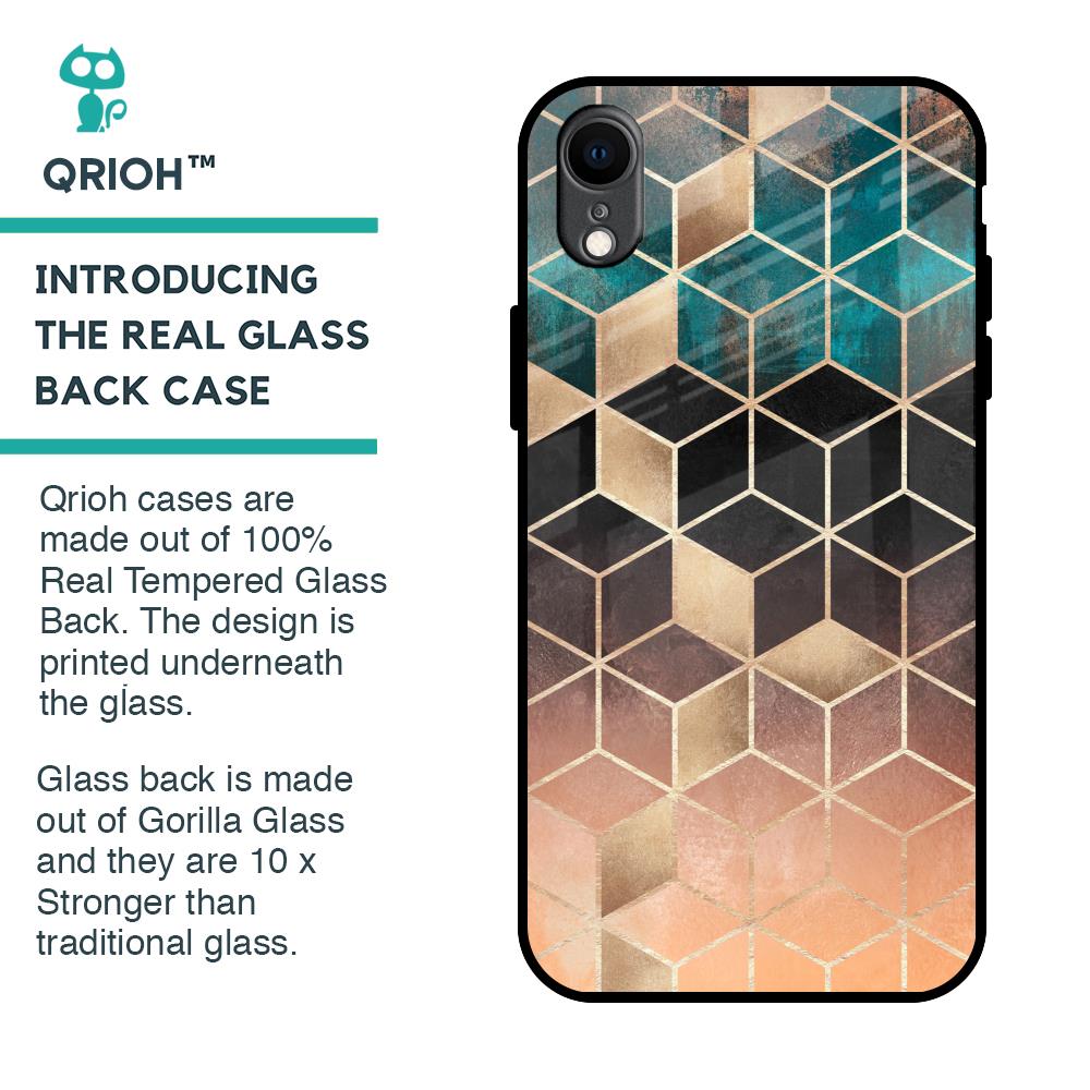 Bronze Texture Glass Case for iPhone XR