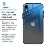 Blue Grey Ombre Glass Case for iPhone XR