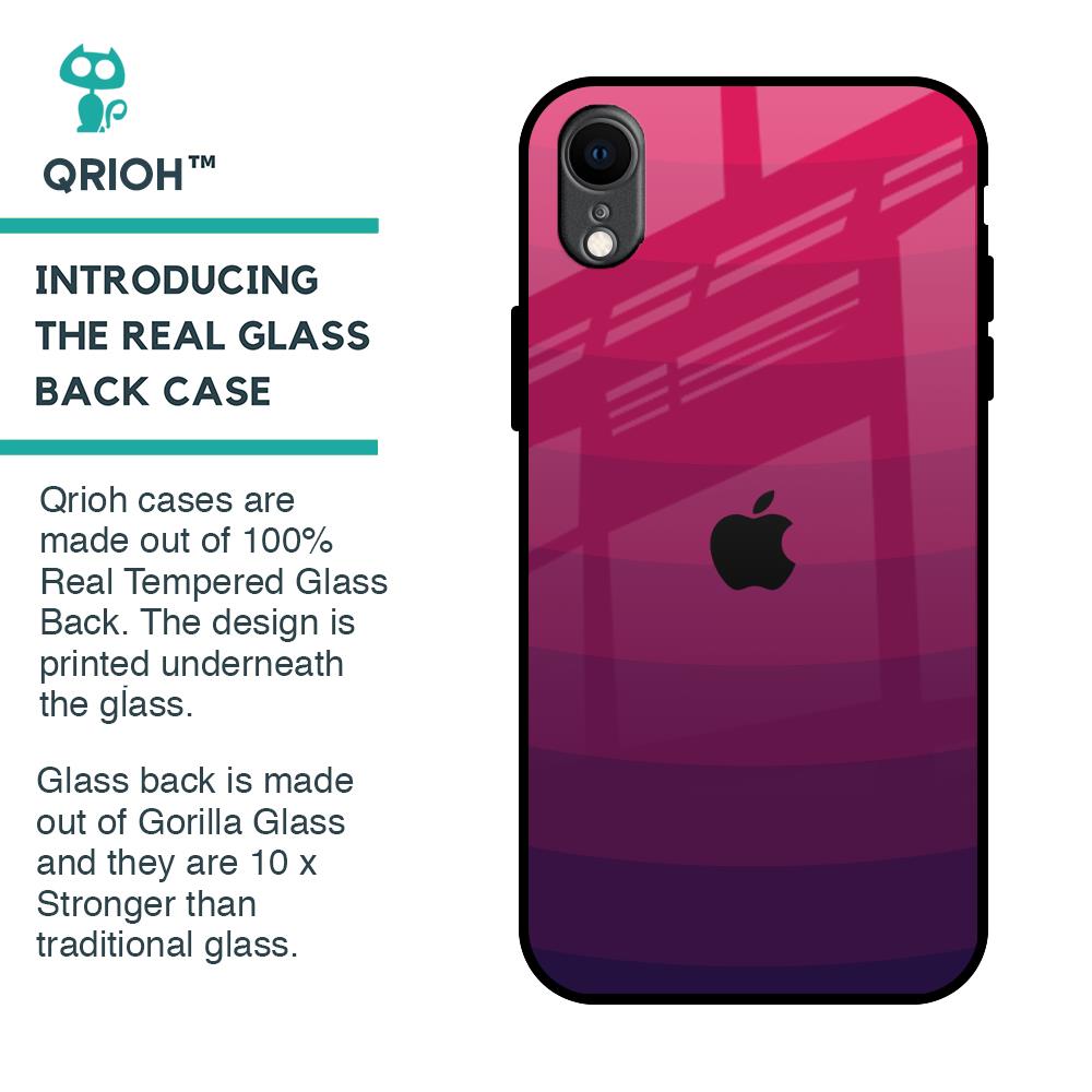 Wavy Pink Pattern Glass Case for iPhone XR