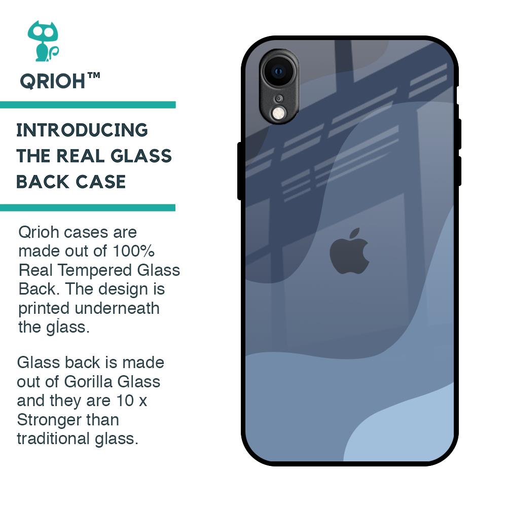 Navy Blue Ombre Glass Case for iPhone XR