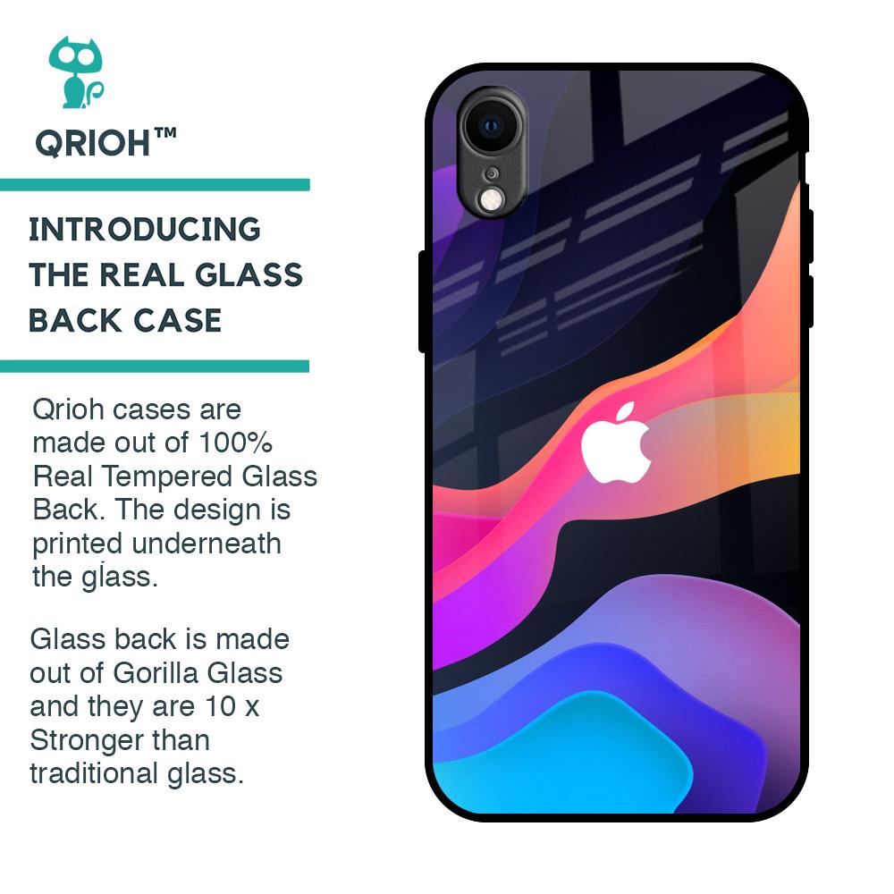 Colorful Fluid Glass Case for iPhone XR