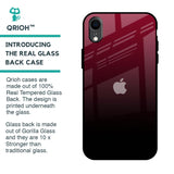 Wine Red Glass Case For iPhone XR