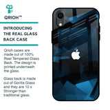 Polygonal Blue Box Glass Case For iPhone XR