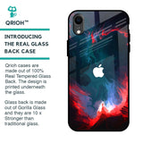 Brush Art Glass Case For iPhone XR