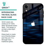 Blue Rough Abstract Glass Case for iPhone XR