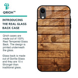 Wooden Planks Glass Case for iPhone XR