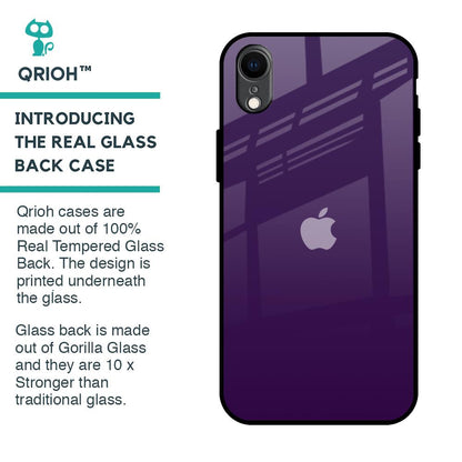 Dark Purple Glass Case for iPhone XR