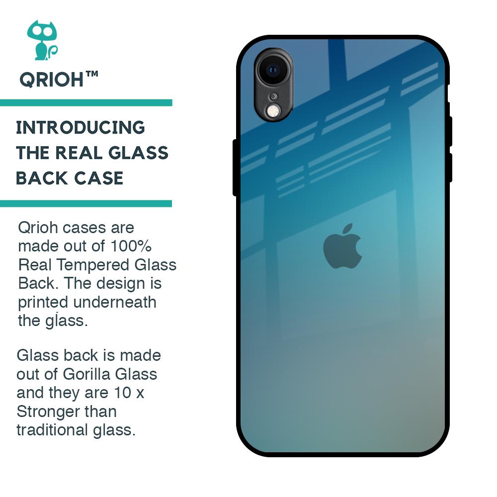 Sea Theme Gradient Glass Case for iPhone XR