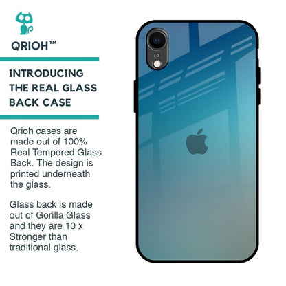 Sea Theme Gradient Glass Case for iPhone XR