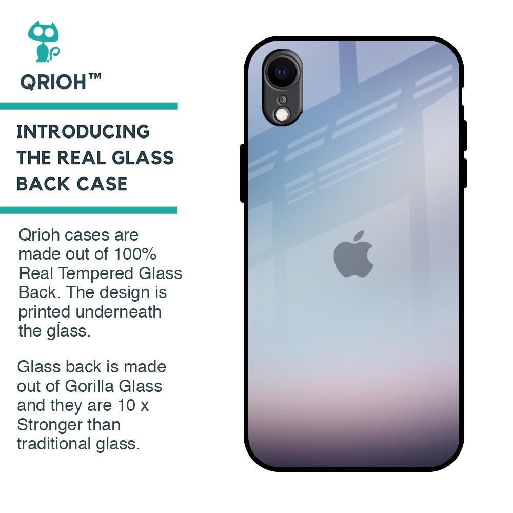 Light Sky Texture Glass Case for iPhone XR
