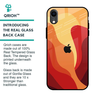 Magma Color Pattern Glass Case for iPhone XR