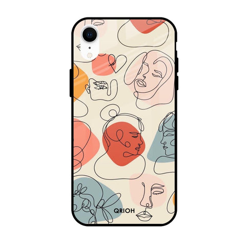 Abstract Faces Apple iPhone XR Glass Cases & Covers Online