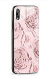 Shimmer Roses Glass case for iPhone XR