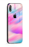 Colorful Waves Glass case for iPhone XR