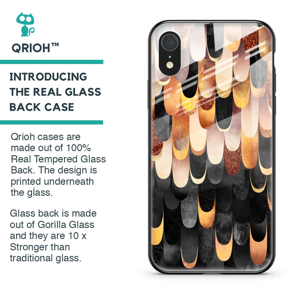 Bronze Abstract Glass Case for iPhone XR