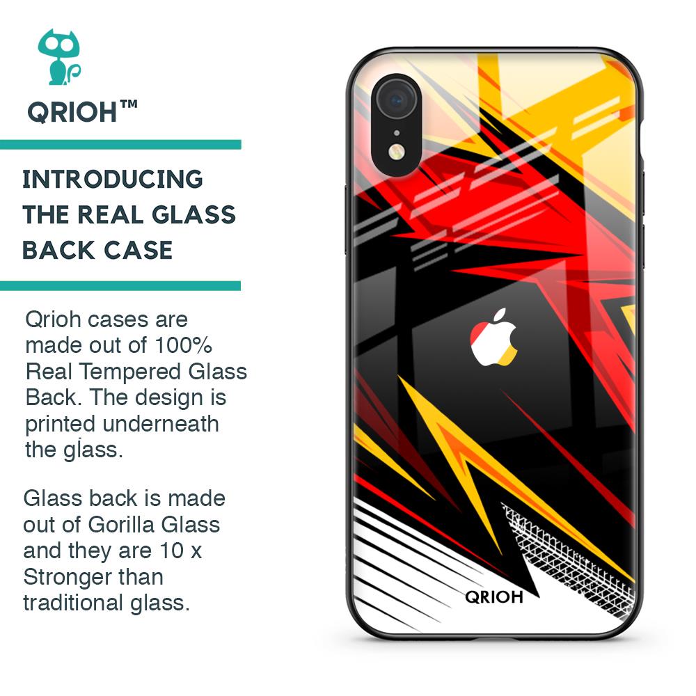 Race Jersey Pattern Glass Case For iPhone XR
