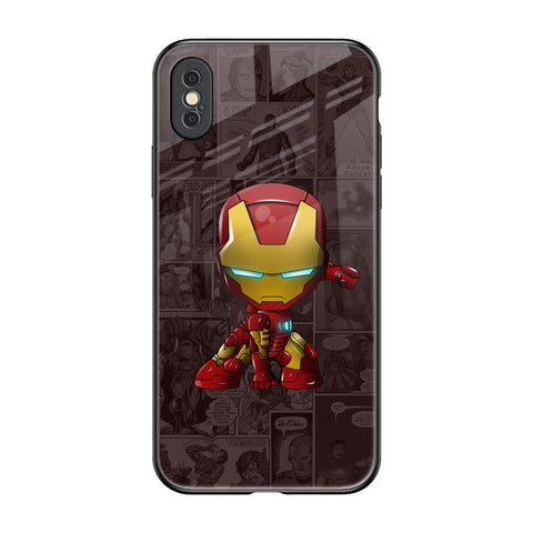 Angry Baby Super Hero iPhone XS Glass Back Cover Online