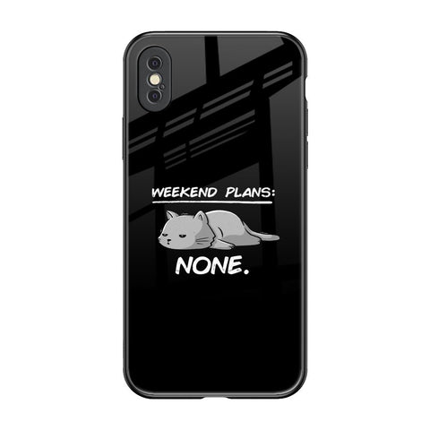 Weekend Plans iPhone XS Glass Back Cover Online