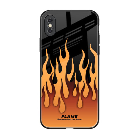 Fire Flame iPhone XS Glass Back Cover Online