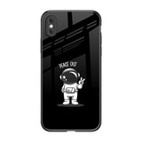 Peace Out Astro iPhone XS Glass Back Cover Online