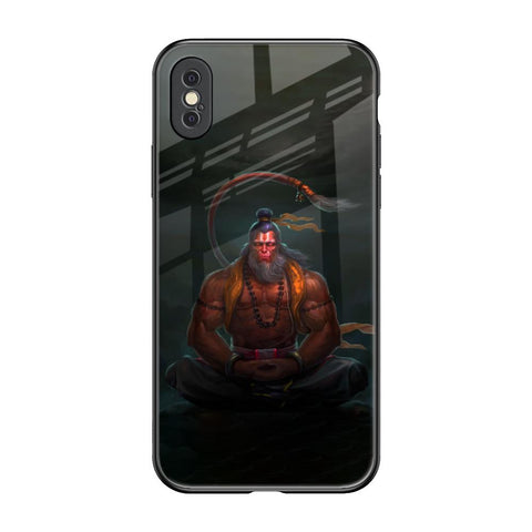 Lord Hanuman Animated iPhone XS Glass Back Cover Online