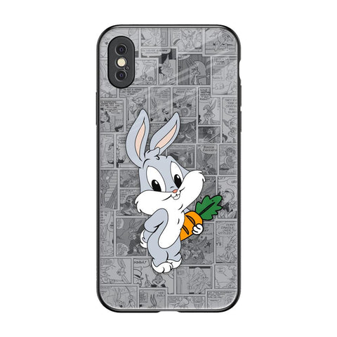 Cute Baby Bunny iPhone XS Glass Back Cover Online