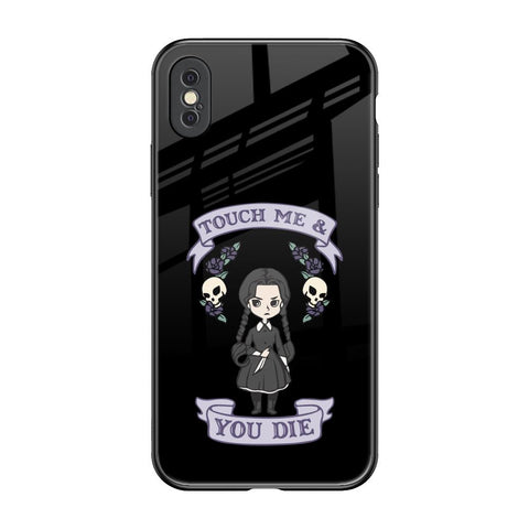 Touch Me & You Die iPhone XS Glass Back Cover Online