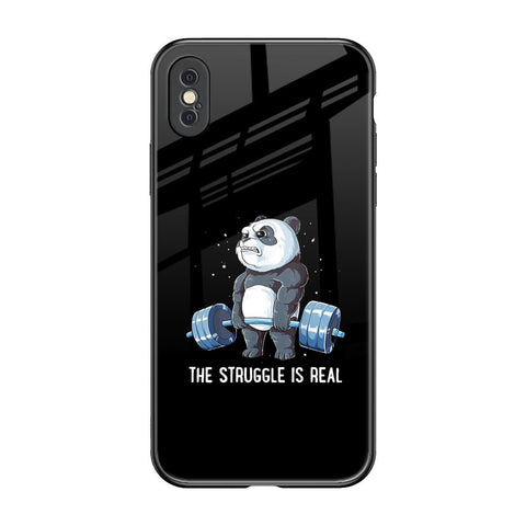 Real Struggle iPhone XS Glass Back Cover Online