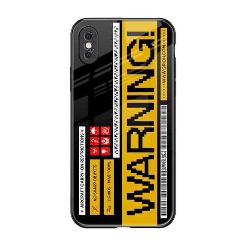 Aircraft Warning iPhone XS Glass Back Cover Online