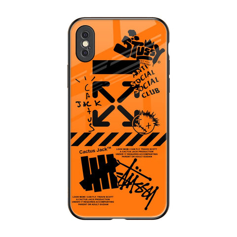 Anti Social Club iPhone XS Glass Back Cover Online