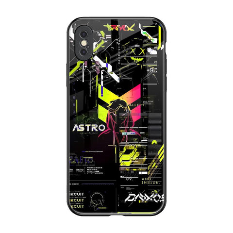 Astro Glitch iPhone XS Glass Back Cover Online