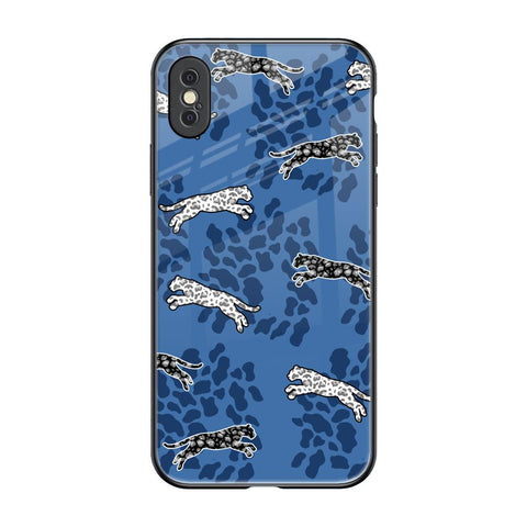 Blue Cheetah iPhone XS Glass Back Cover Online