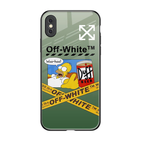 Duff Beer iPhone XS Glass Back Cover Online