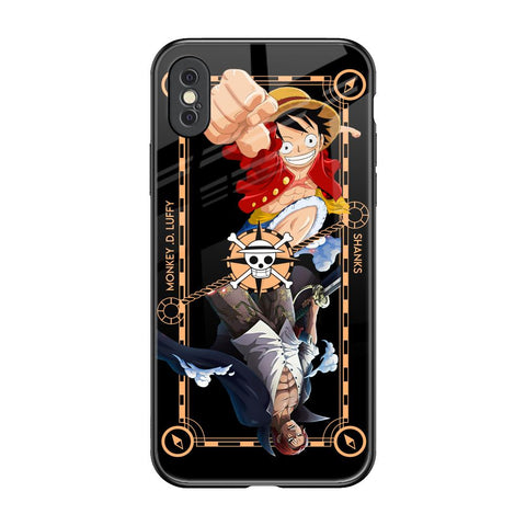 Shanks & Luffy iPhone XS Glass Back Cover Online