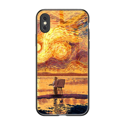Sunset Vincent iPhone XS Glass Back Cover Online