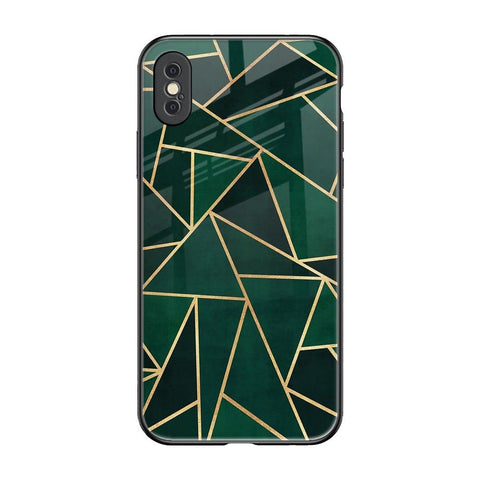 Abstract Green iPhone XS Glass Back Cover Online