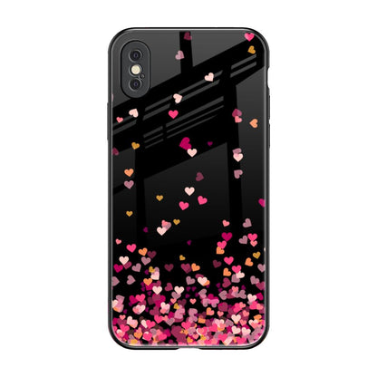 Heart Rain Fall iPhone XS Glass Back Cover Online
