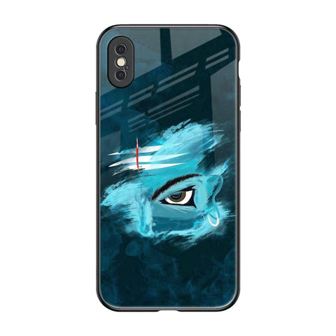 Power Of Trinetra iPhone XS Glass Back Cover Online