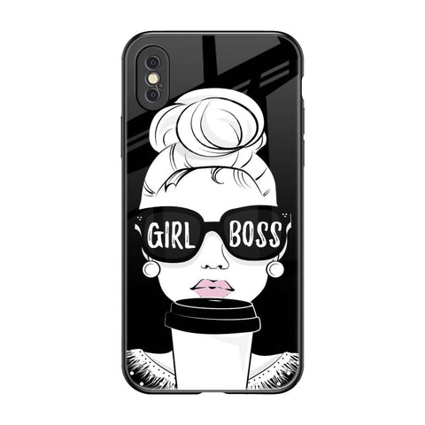Girl Boss iPhone XS Glass Back Cover Online