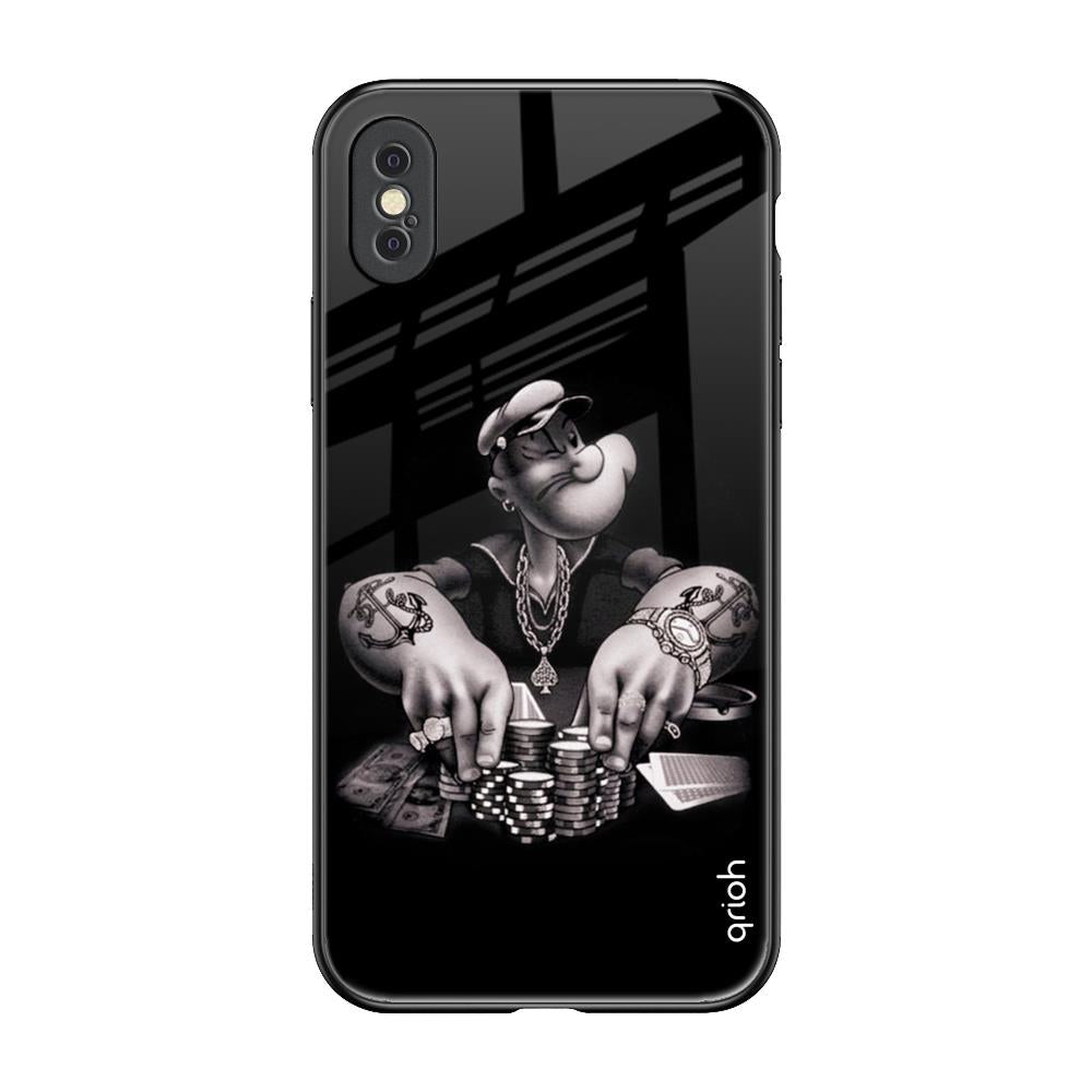 Gambling Problem iPhone XS Glass Back Cover Online