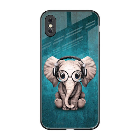 Adorable Baby Elephant iPhone XS Glass Back Cover Online