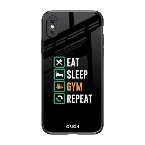 Daily Routine iPhone XS Glass Back Cover Online