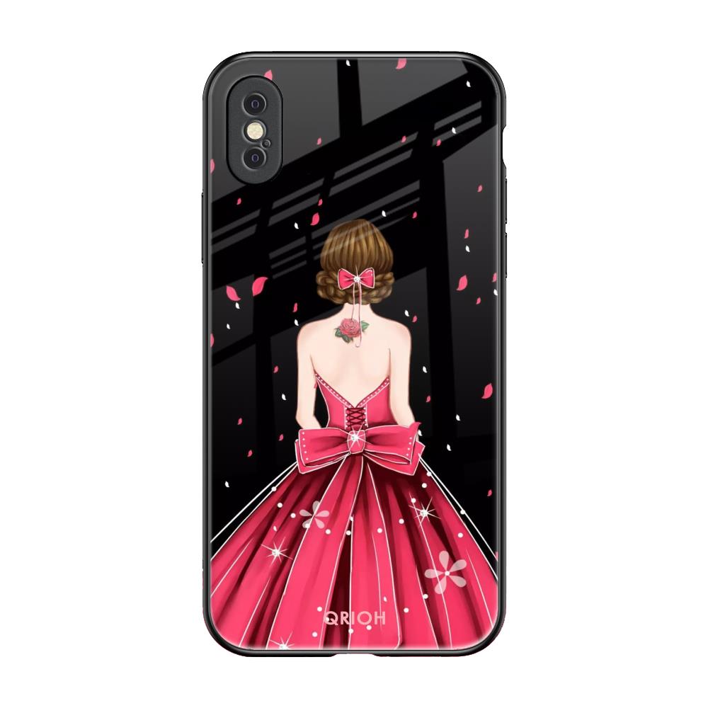 Fashion Princess iPhone XS Glass Back Cover Online