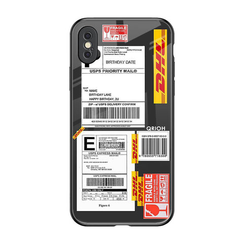 Cool Barcode Label iPhone XS Glass Back Cover Online