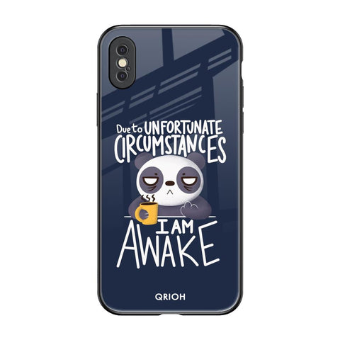 Struggling Panda iPhone XS Glass Back Cover Online